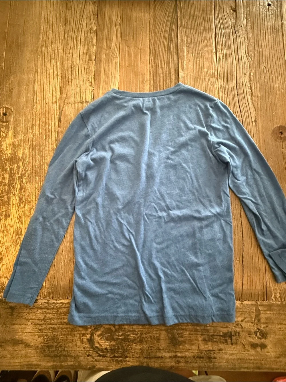 Old Navy Blue Long-Sleeve Graphic Tee with Snowman 